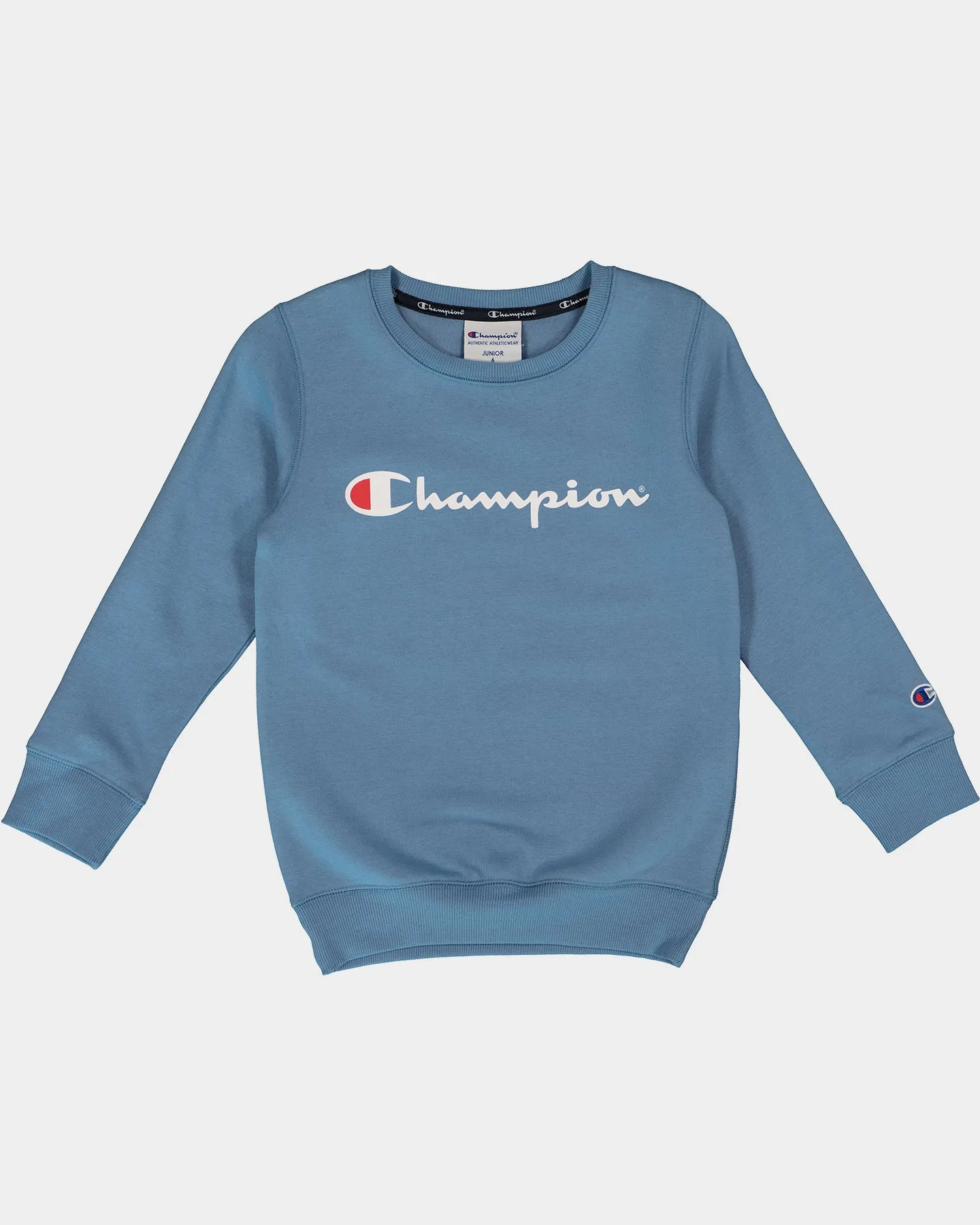 Champion Kids' Script Crewneck Denim Fade