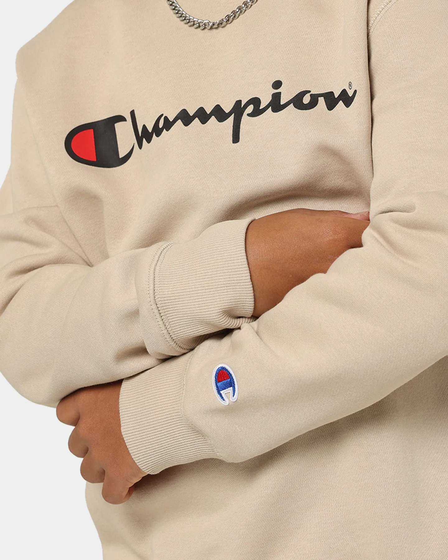 Champion Kids' Script Crewneck Sand Storm