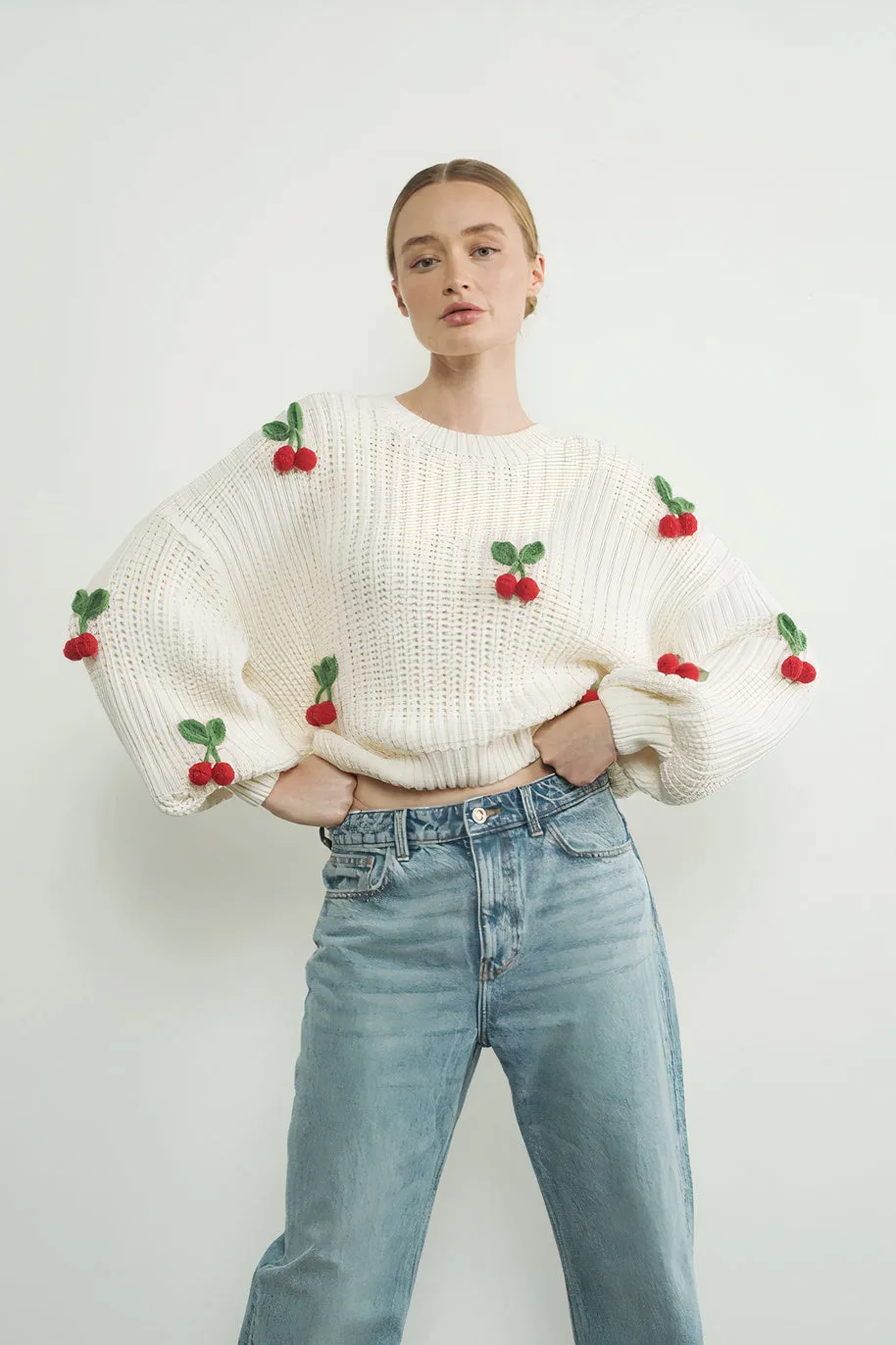 Cherry Chunky Knit Sweater