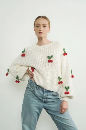 Cherry Chunky Knit Sweater