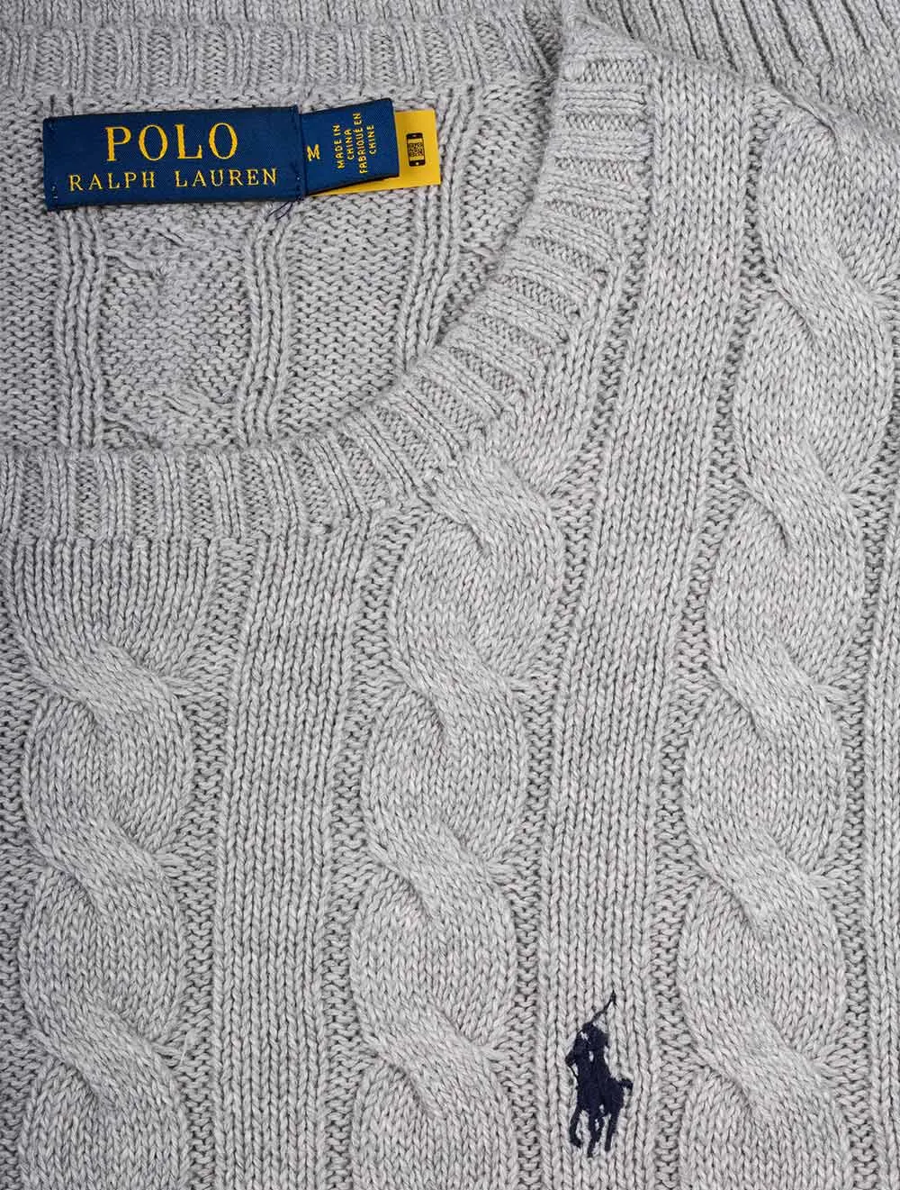 Cotton Cable Sweater Andover Heather