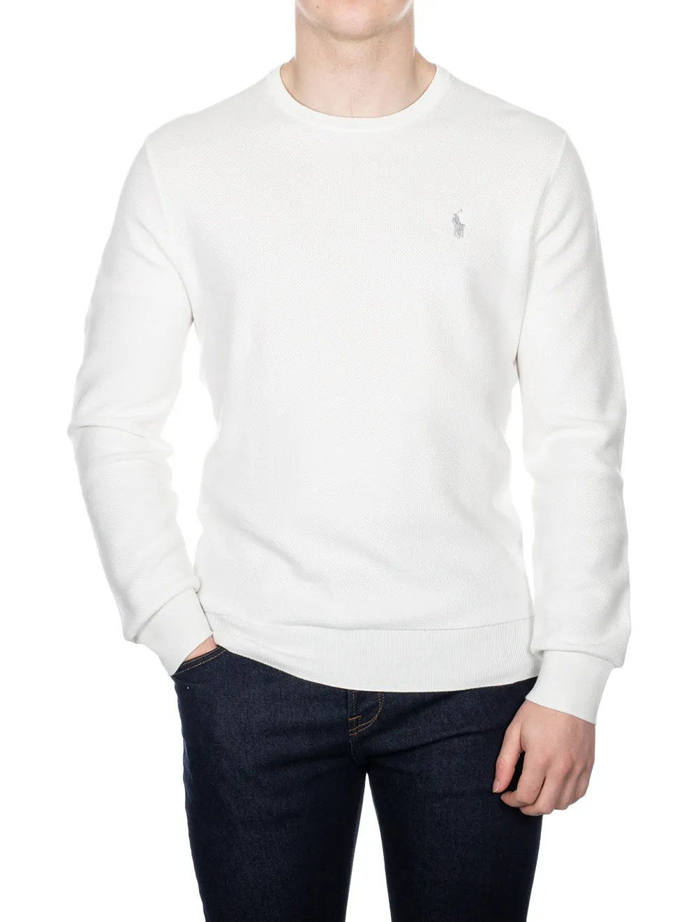 Cotton Crewneck Jumper White