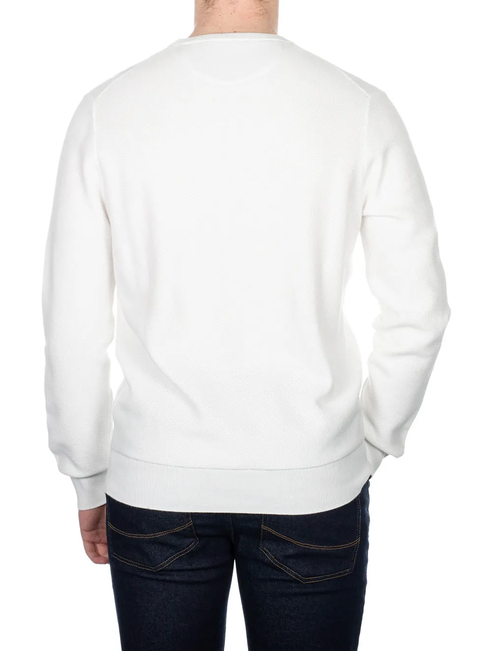 Cotton Crewneck Jumper White