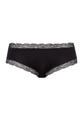 Cotton Lace Lace-Trim Cotton Hipster | Black 72438-019