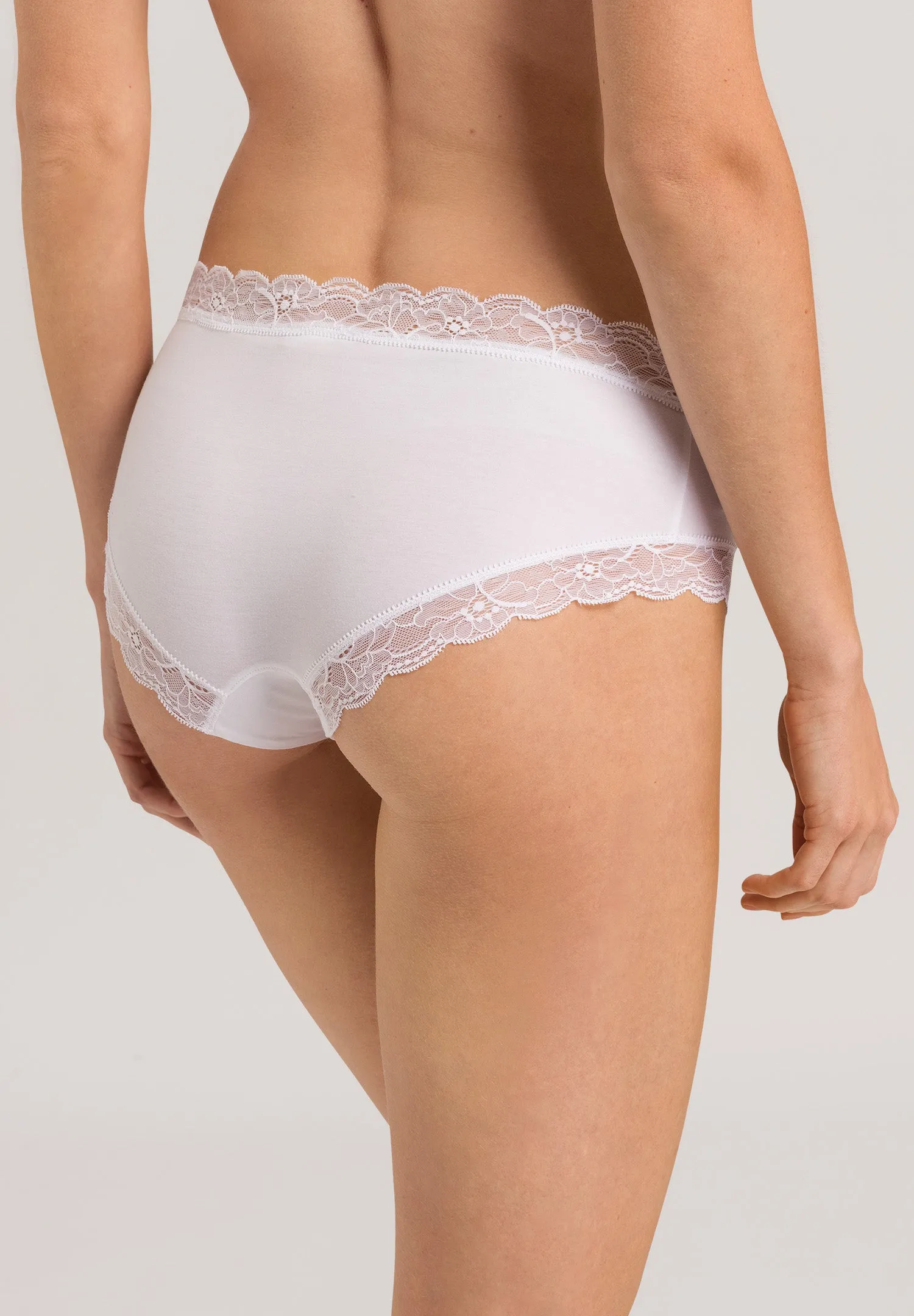 Cotton Lace Lace-Trim Cotton Hipster | White 72438-101