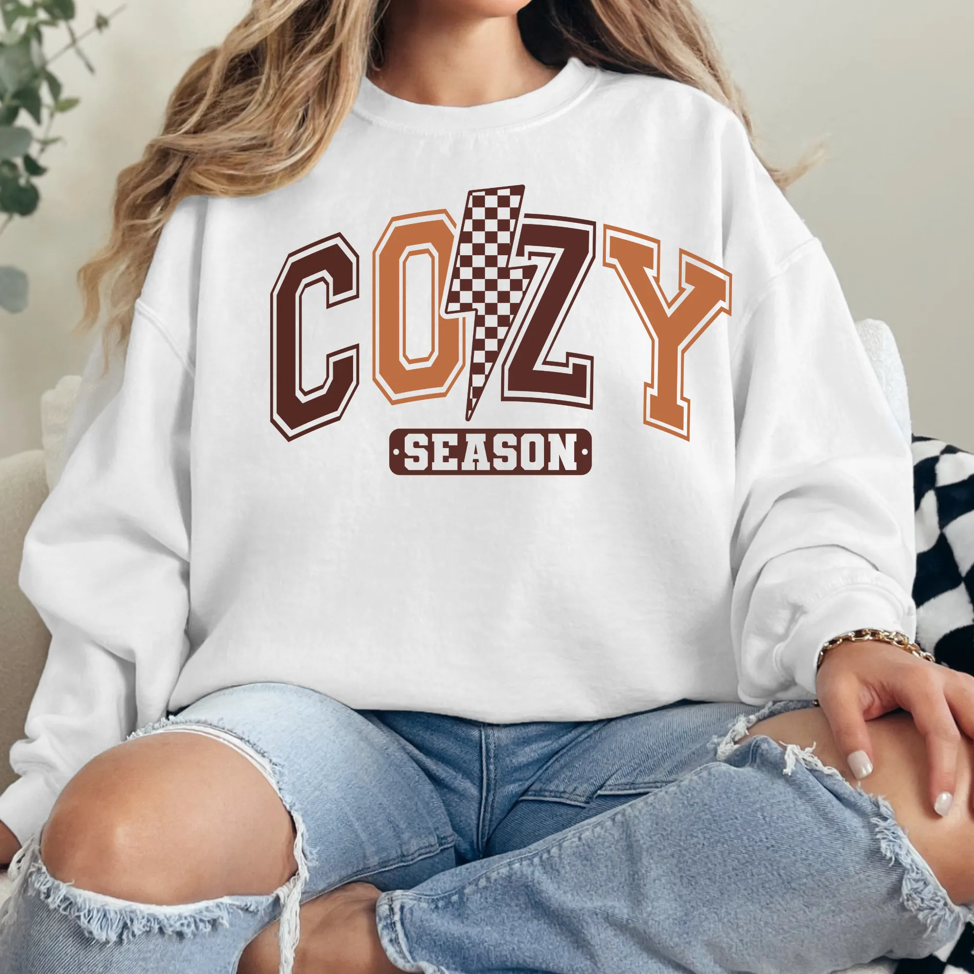 Cozy Season Retro Crewneck Sweatshirt