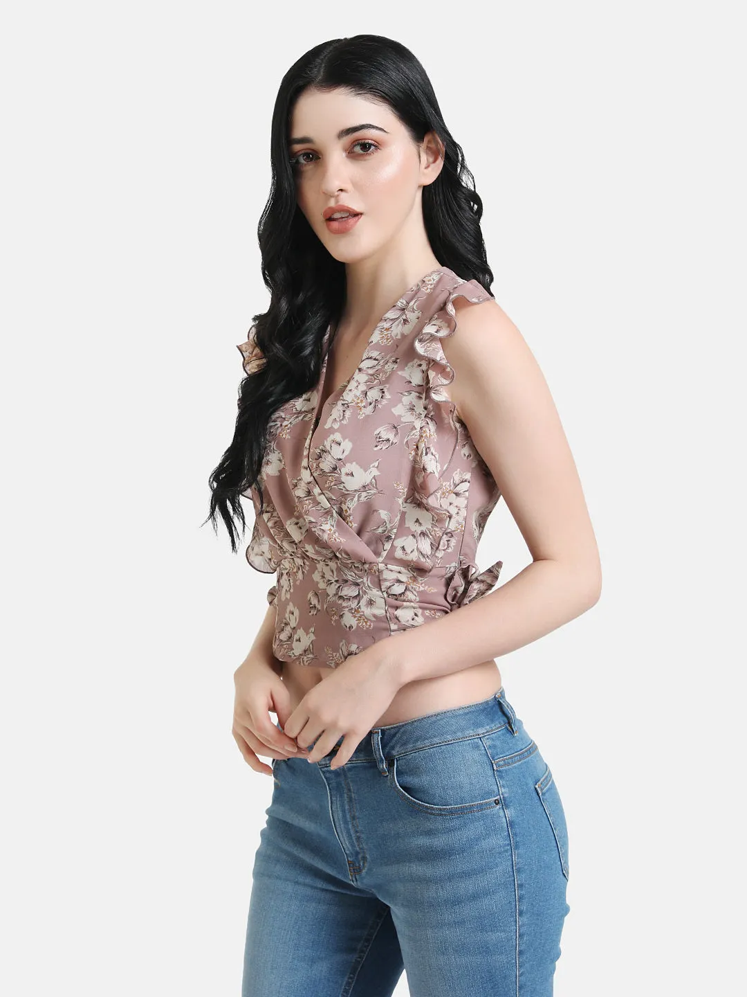 Cropped Ruffle Top