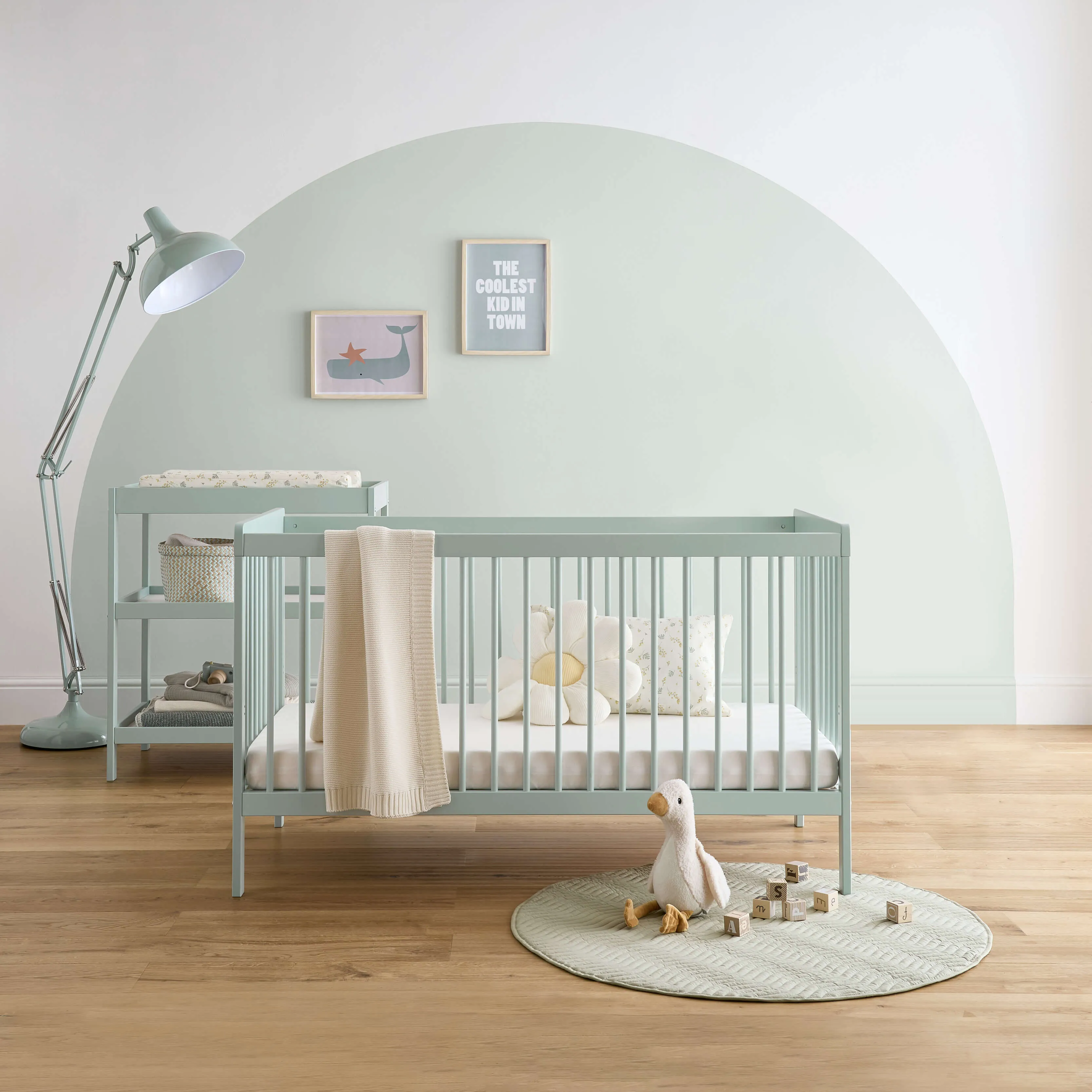 CuddleCo Nola 2 Piece Room Set - Sage Green