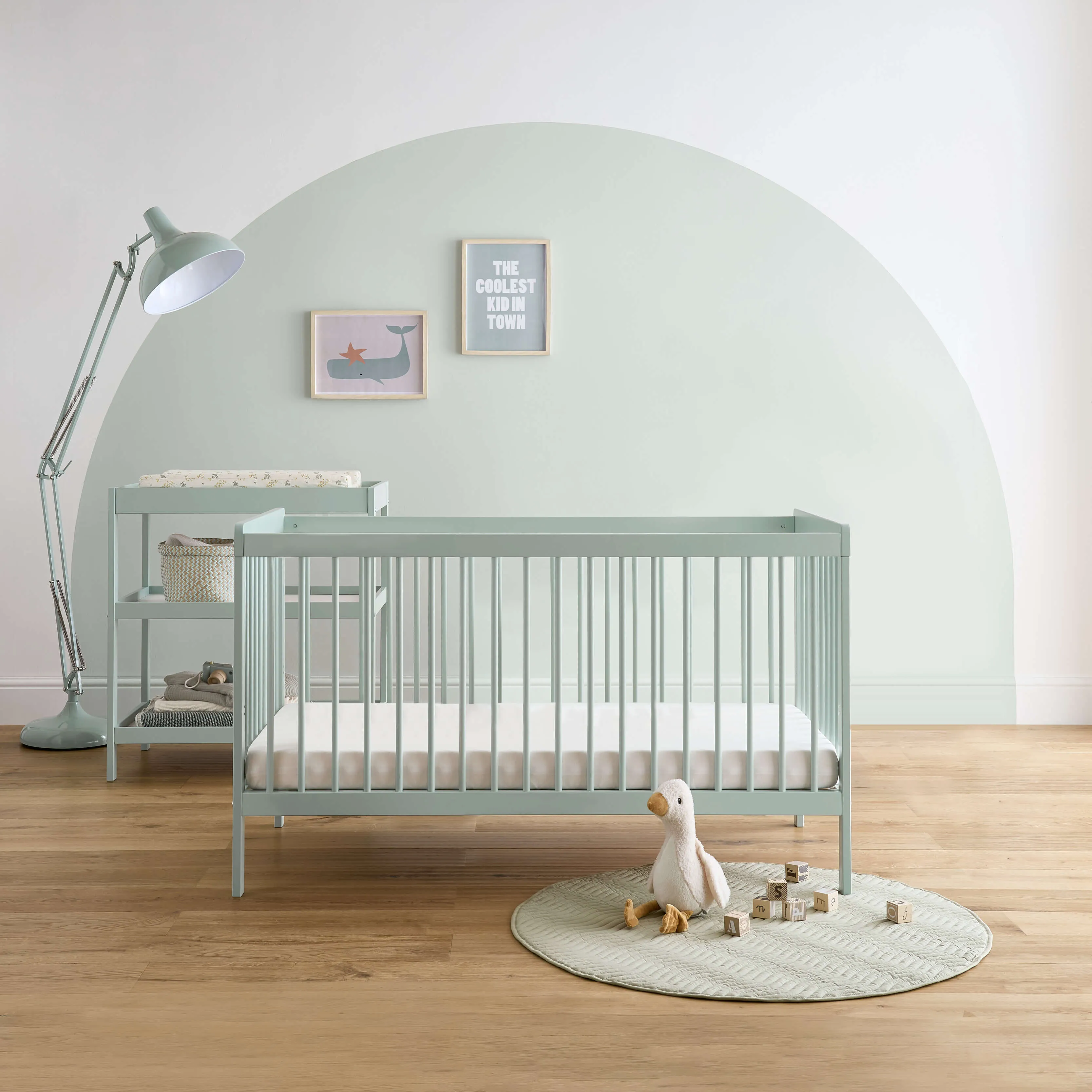 CuddleCo Nola 2 Piece Room Set - Sage Green