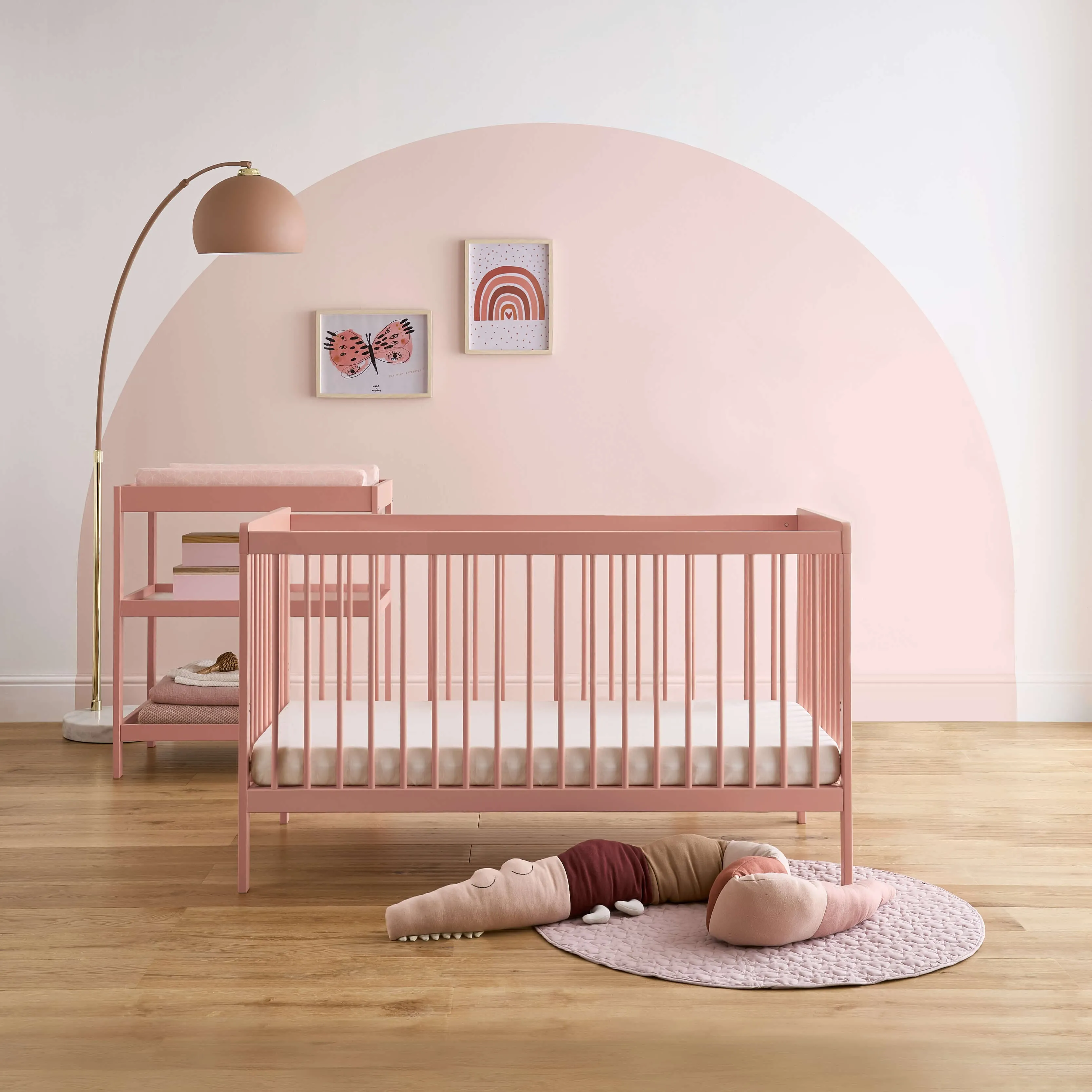 CuddleCo Nola 2 Piece Room Set - Soft Blush