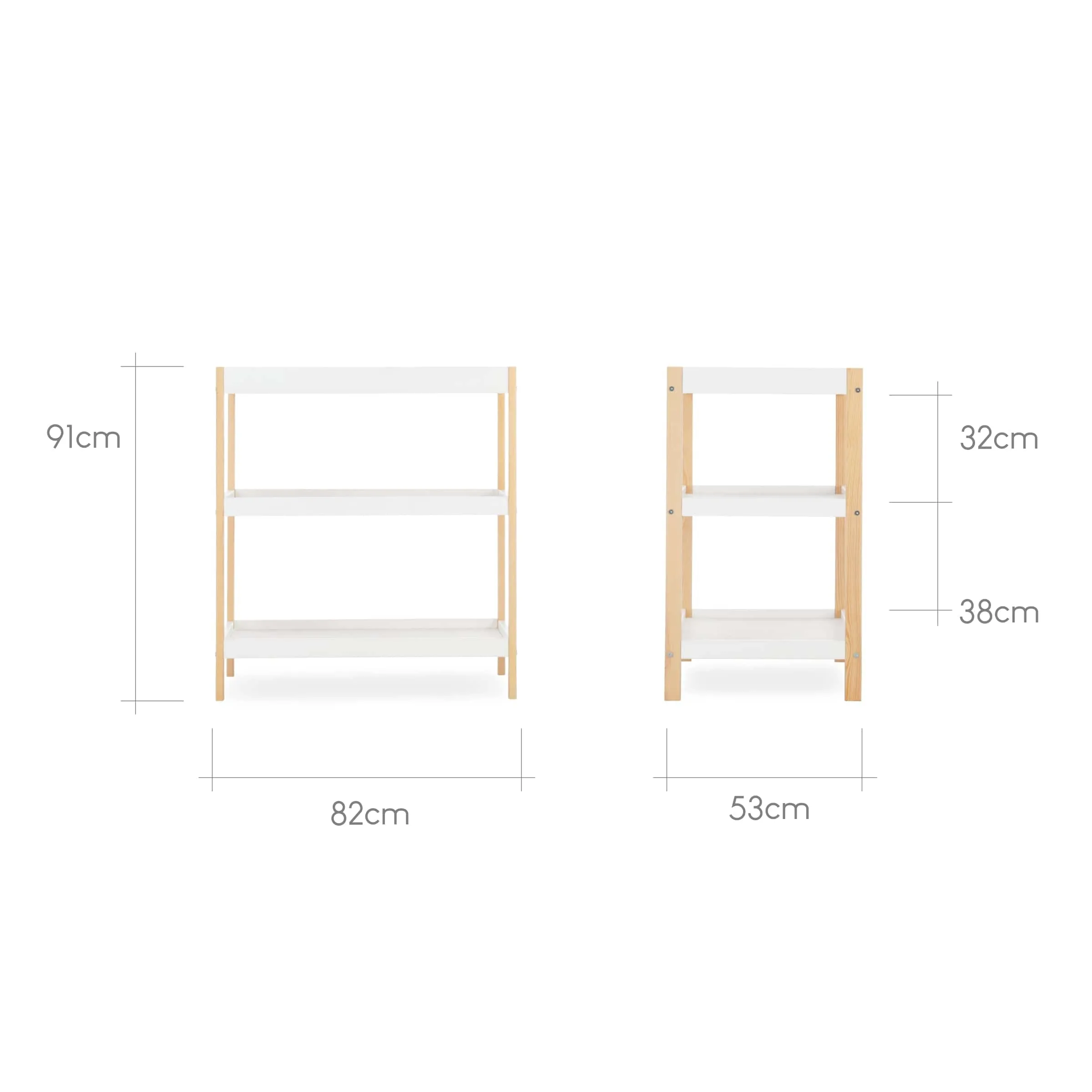 CuddleCo Nola 2 Piece Room Set - White & Natural