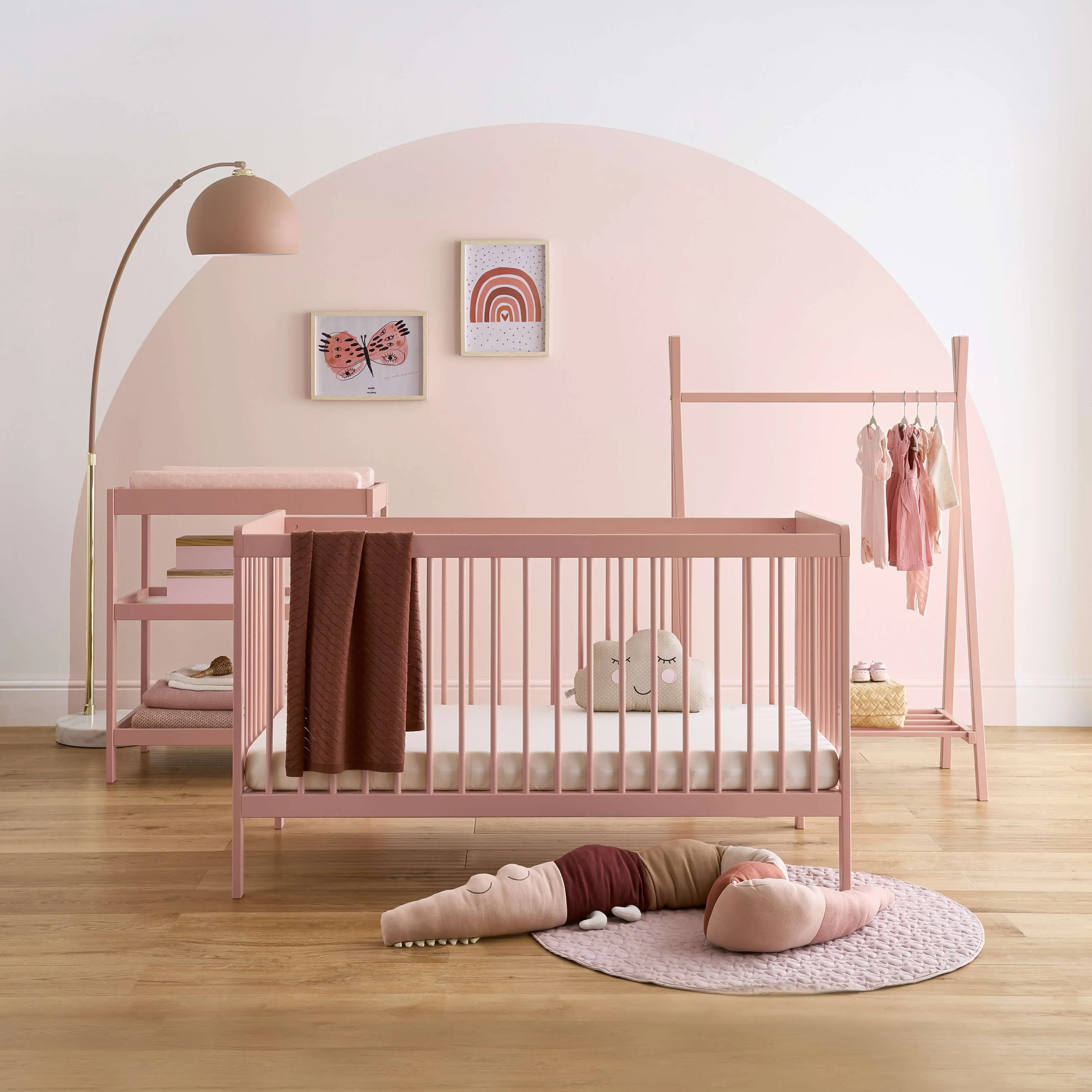 CuddleCo Nola 3 Piece Room Set - Soft Blush