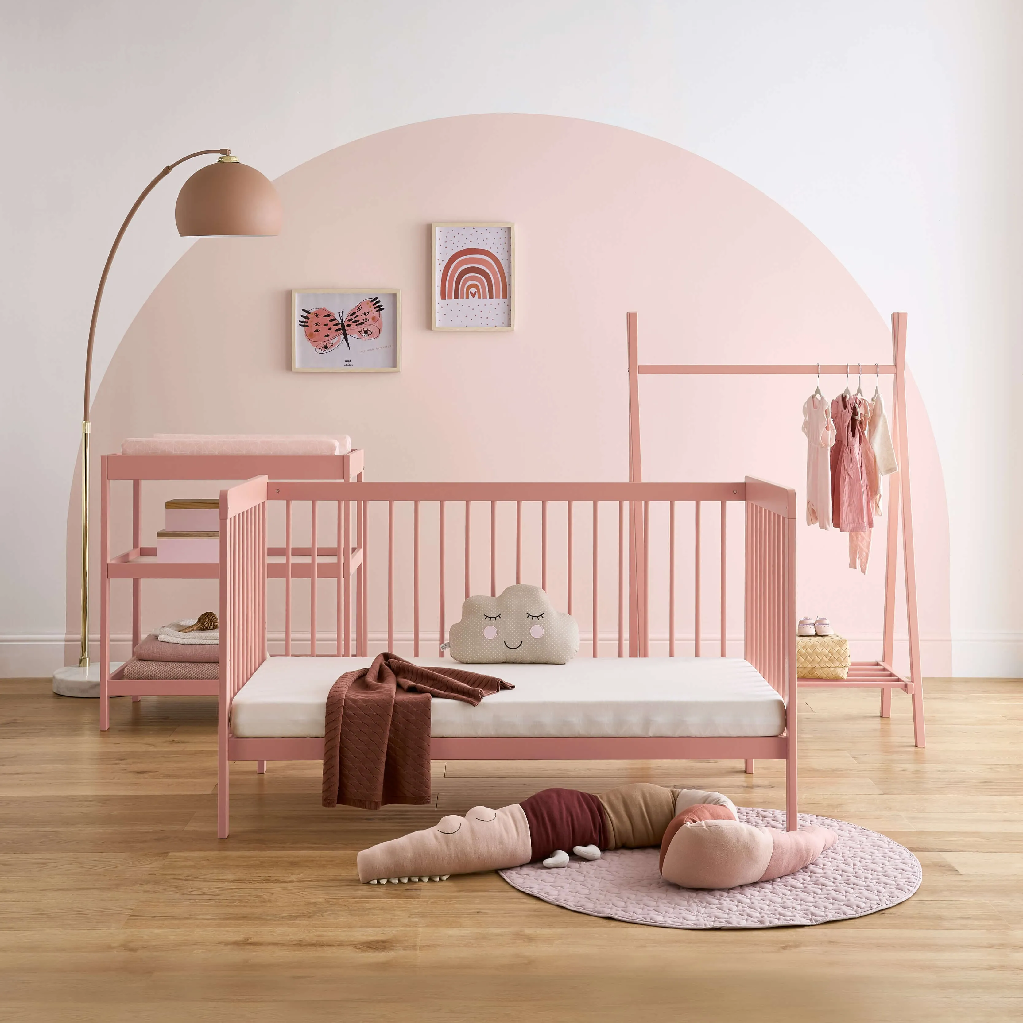 CuddleCo Nola 3 Piece Room Set - Soft Blush