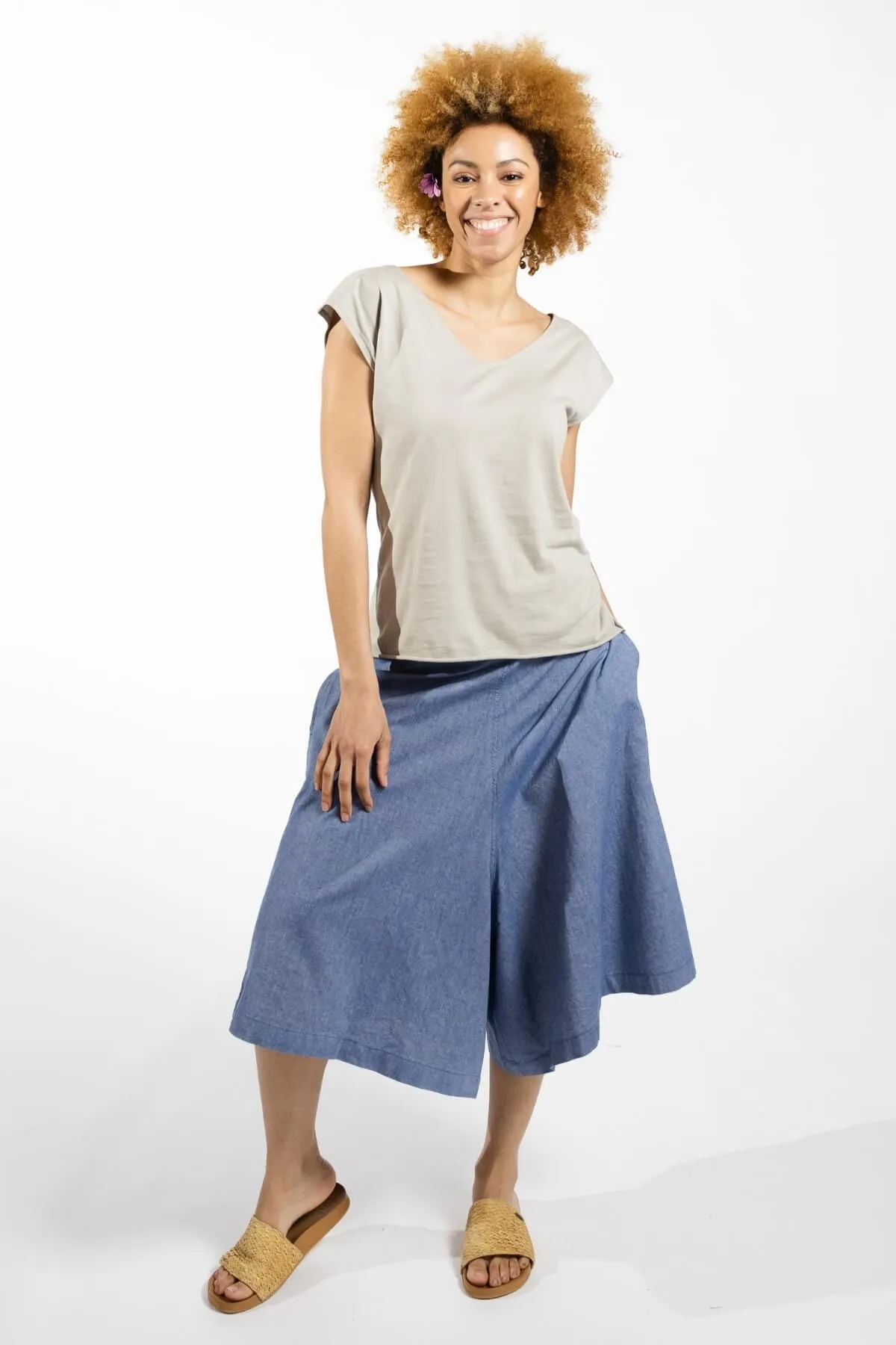 Culotte Pants - Blue