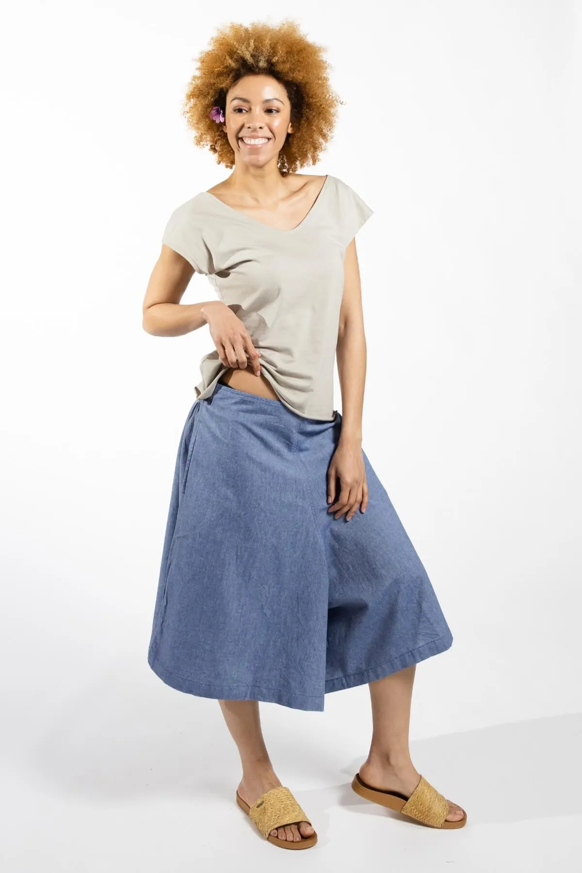 Culotte Pants - Blue