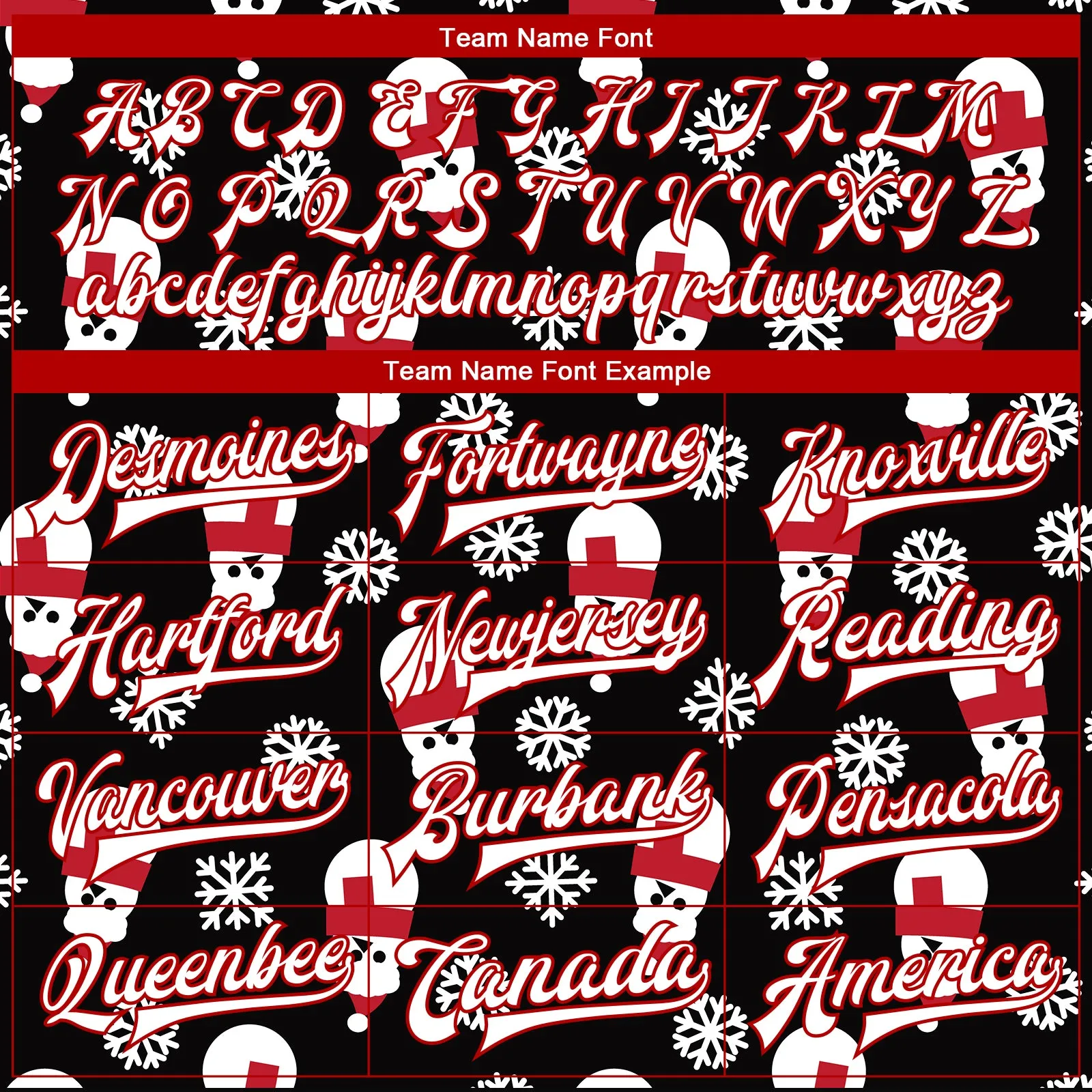 Custom Black White-Red Christmas 3D Bomber Full-Snap Varsity Letterman Jacket