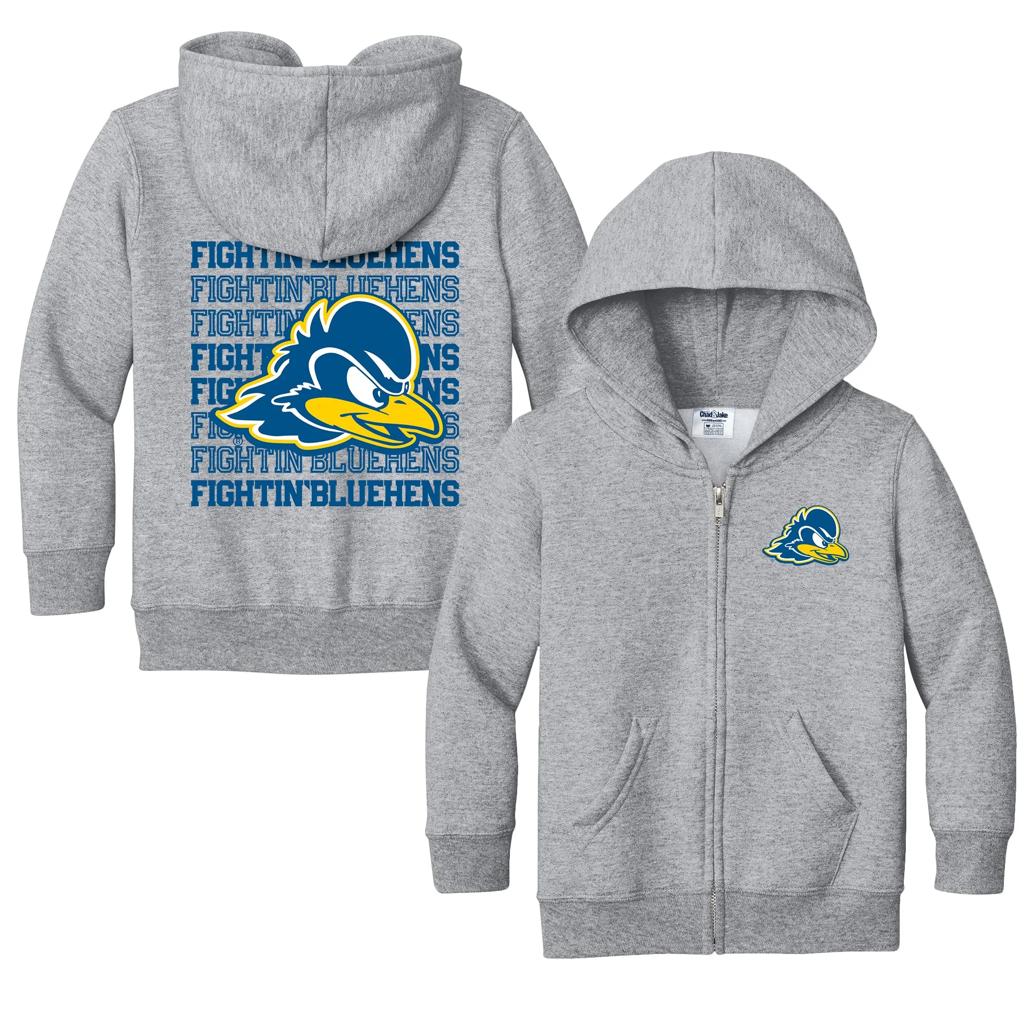 Delaware Fightin' Blue Hens Retro Toddler Full-Zip Sweatshirt