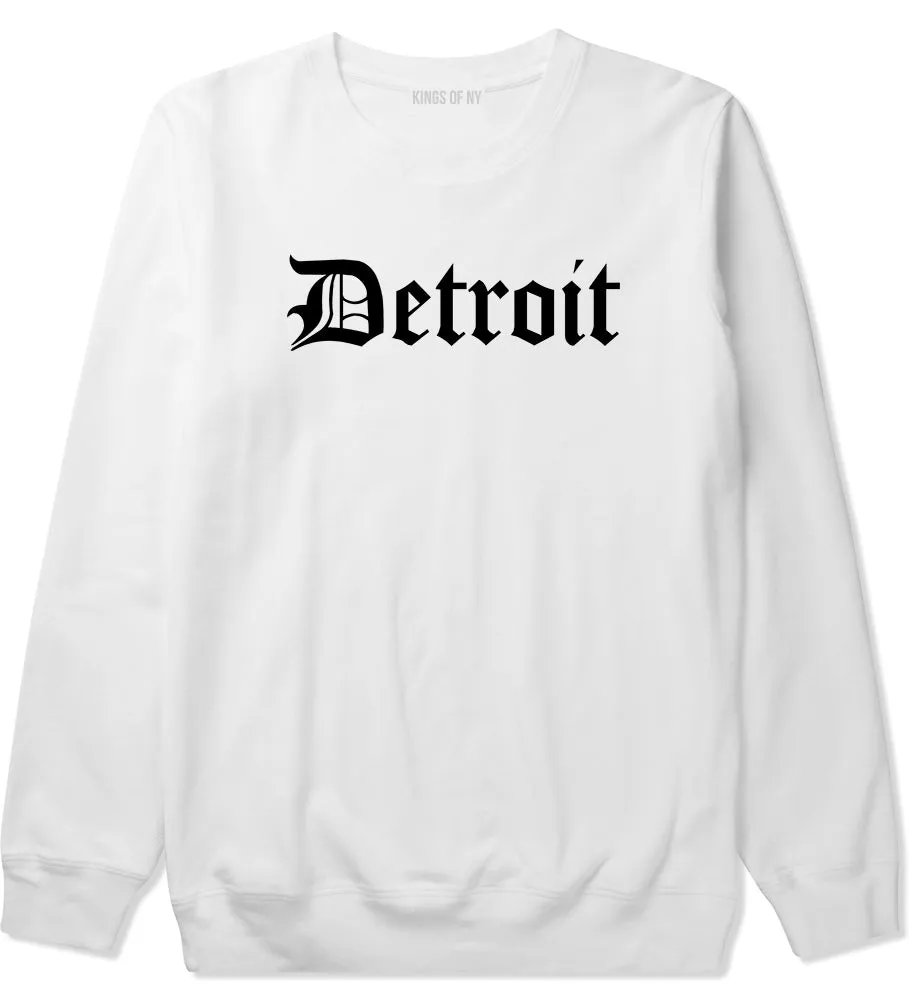 Detroit Old English Mens Crewneck Sweatshirt