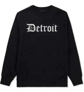 Detroit Old English Mens Crewneck Sweatshirt