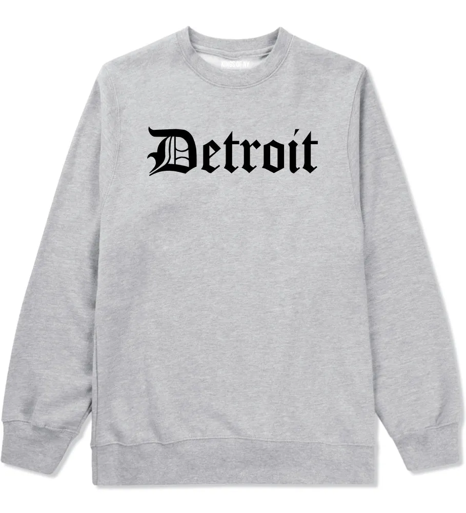 Detroit Old English Mens Crewneck Sweatshirt