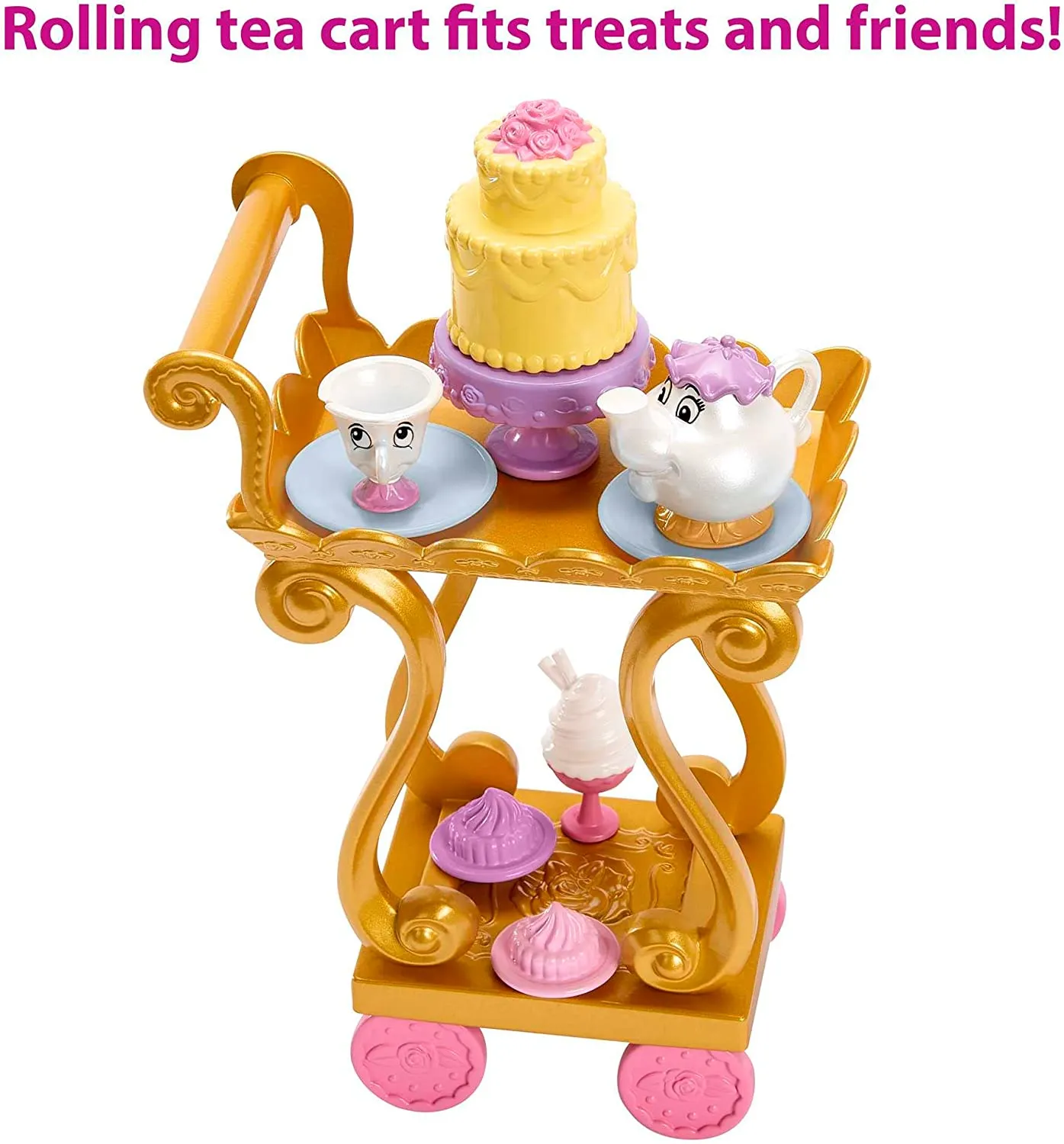 Disney Princess Belle Tea Time Fashion Doll & Playset for Kids Ages 3 