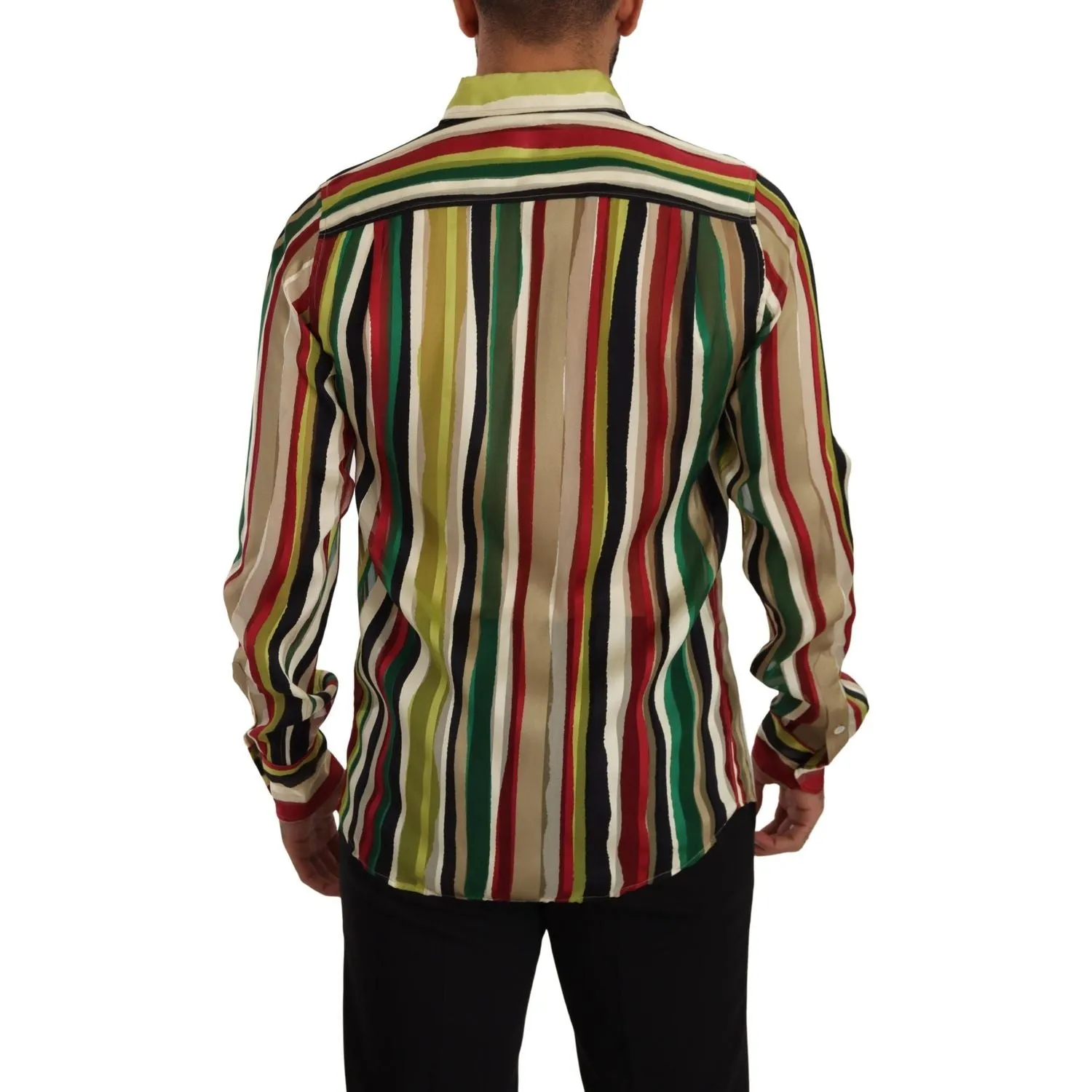 Dolce & Gabbana Elegant Multicolor Striped Silk Blend Shirt