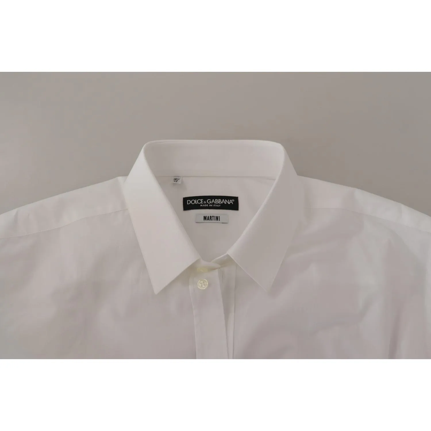 Dolce & Gabbana Elegant Slim Fit White Martini Dress Shirt