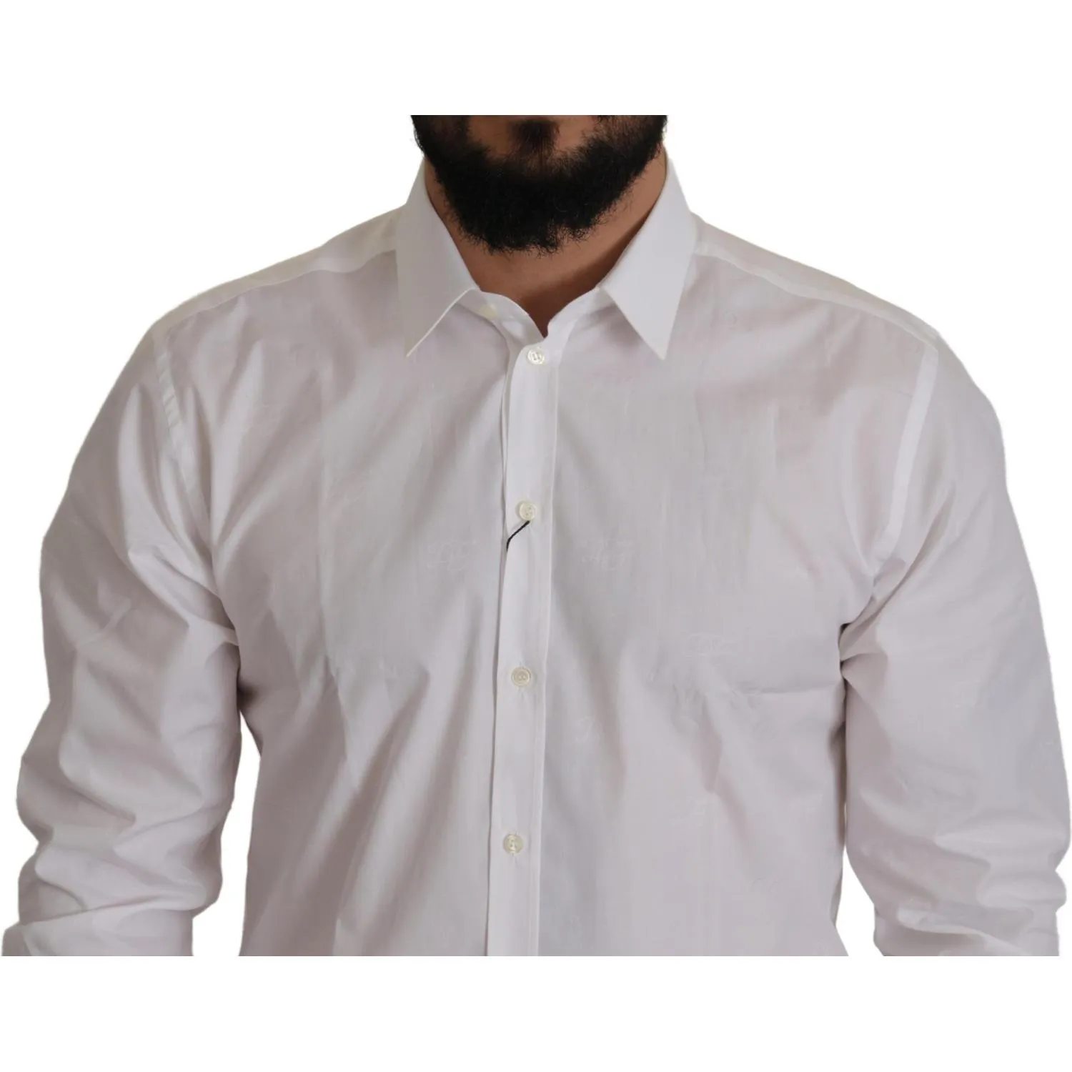 Dolce & Gabbana Elegant Slim Fit White Martini Dress Shirt