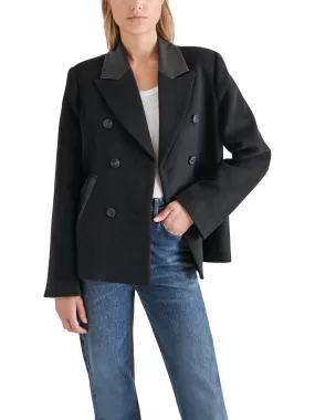 DOUBLE BREASTED PEACOAT BLACK