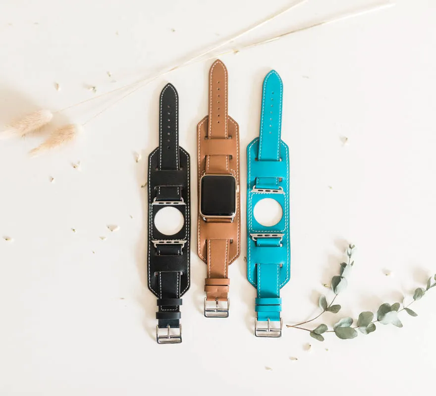 Double Leather Apple Watch Bands