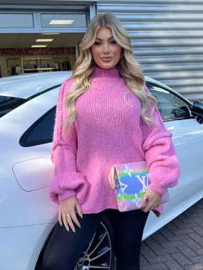 ELLIS PINK SLOUCHY JUMPER