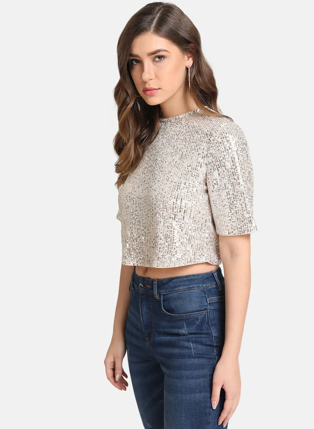 Embellished Crop Top