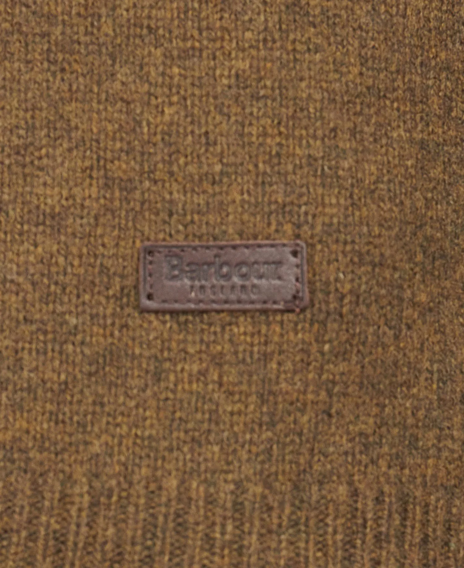 Essential Patch Crew Neck Jumper in Willow Green by Barbour