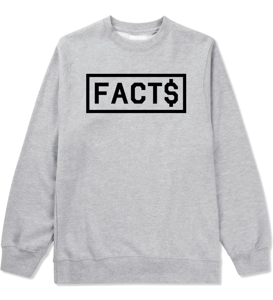 Facts Money Sign Box Mens Crewneck Sweatshirt