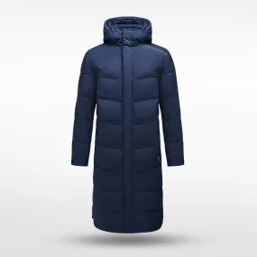 Falcon - Winter Warm Navy Long Cotton Jacket