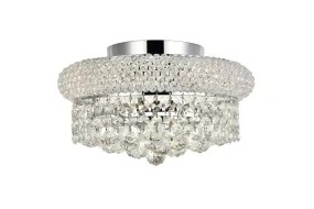 Four Light Flush Mount from the Primo Collection in Chrome Finish by Elegant Lighting