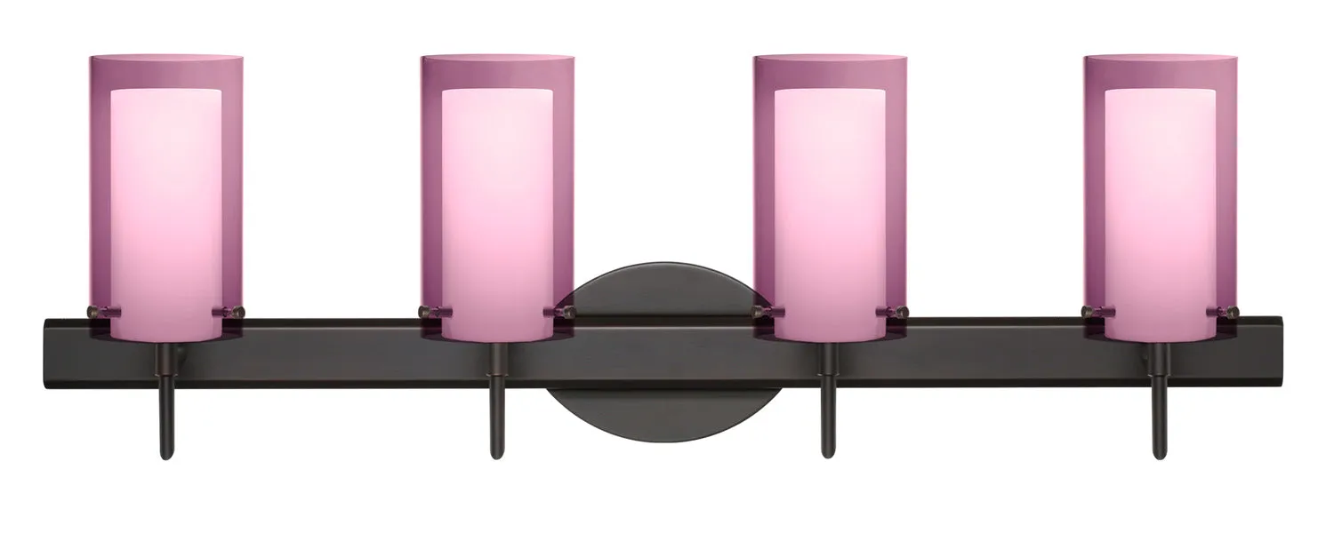 Four Light Wall Sconce from the Pahu Collection in Bronze Finish by Besa