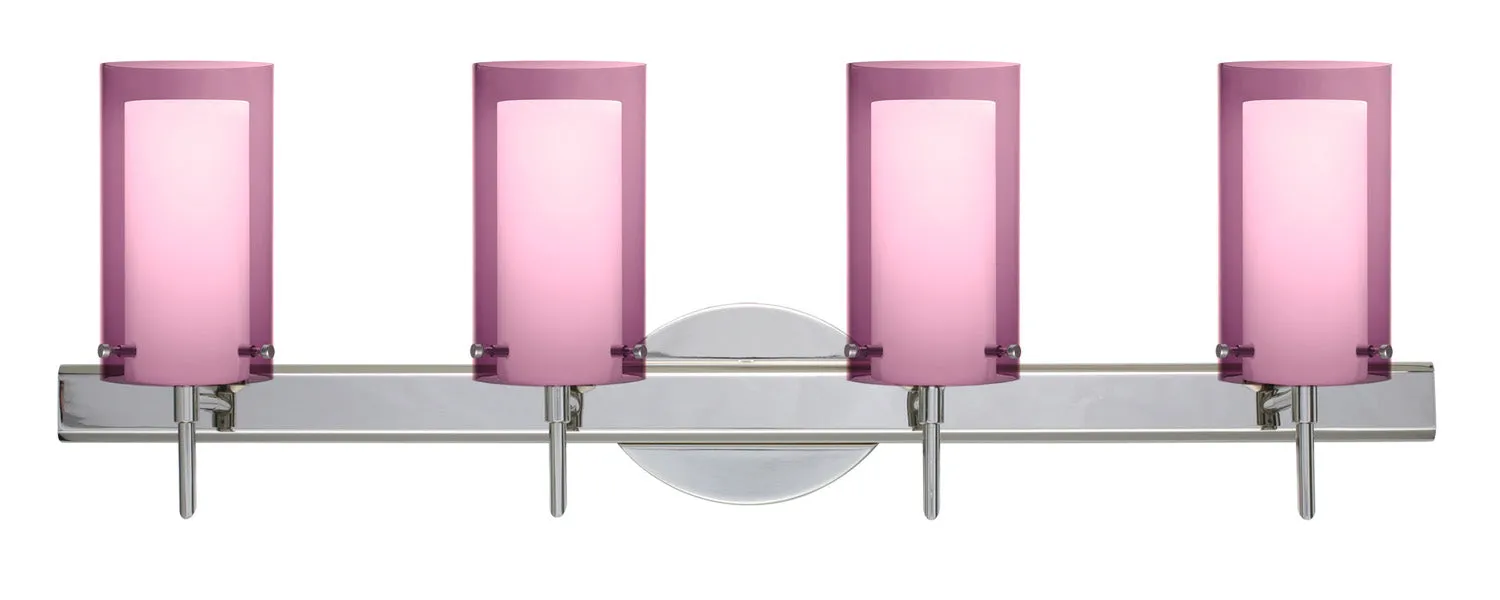 Four Light Wall Sconce from the Pahu Collection in Chrome Finish by Besa