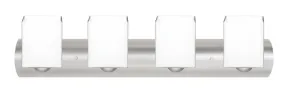 Four Light Wall Sconce from the Rise Collection in Satin Nickel Finish by Besa