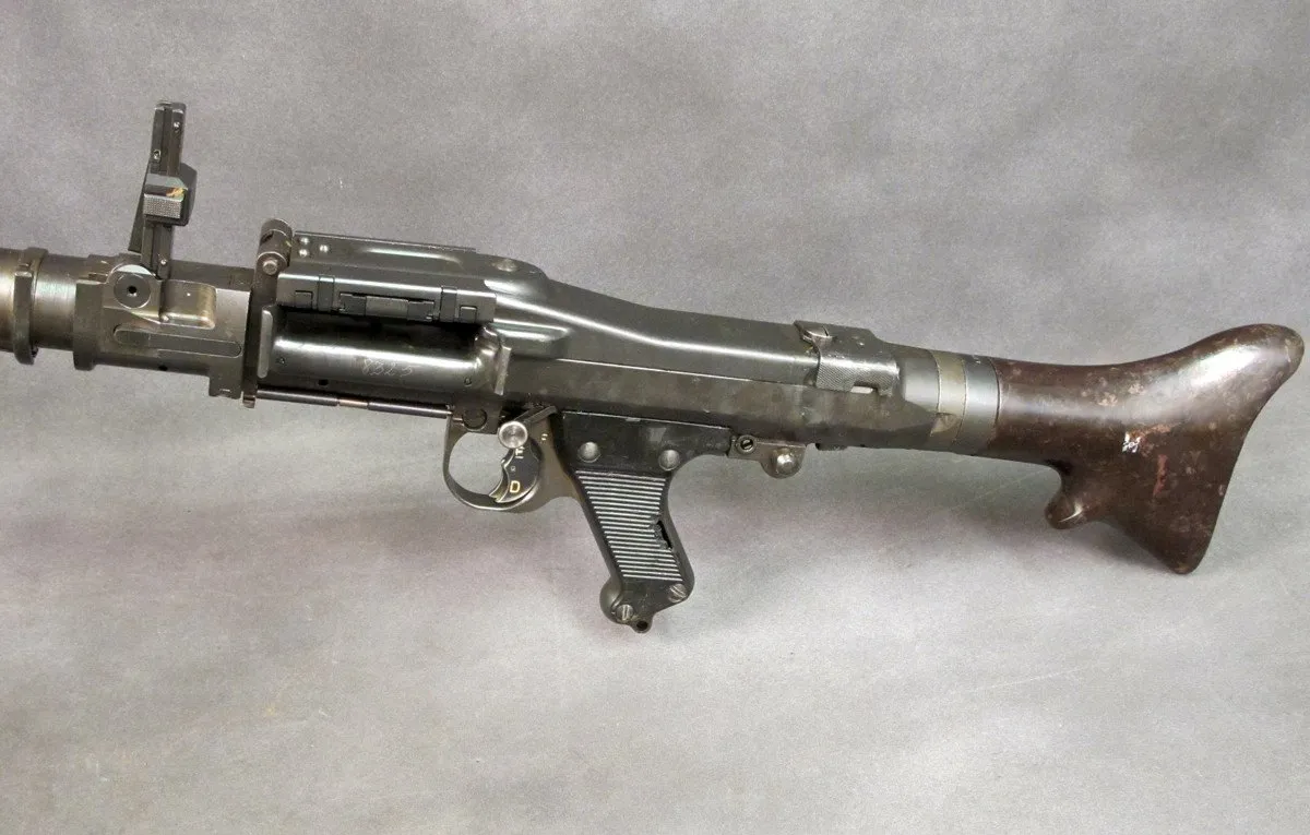 German MG 34 Display Machine Gun with Bakelite Stock & Partially Matched Serial Numbers