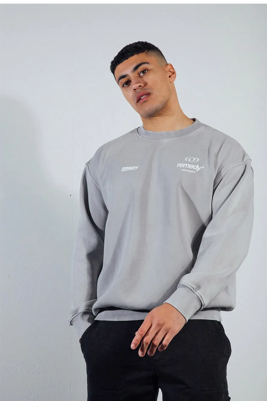 Grey Washed Remedy Studios Jumper