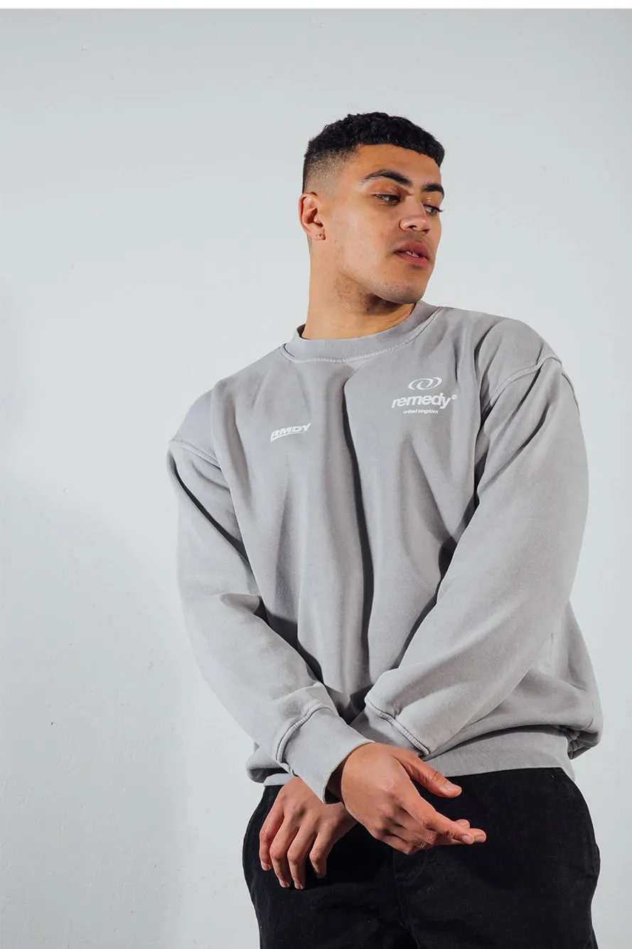 Grey Washed Remedy Studios Jumper