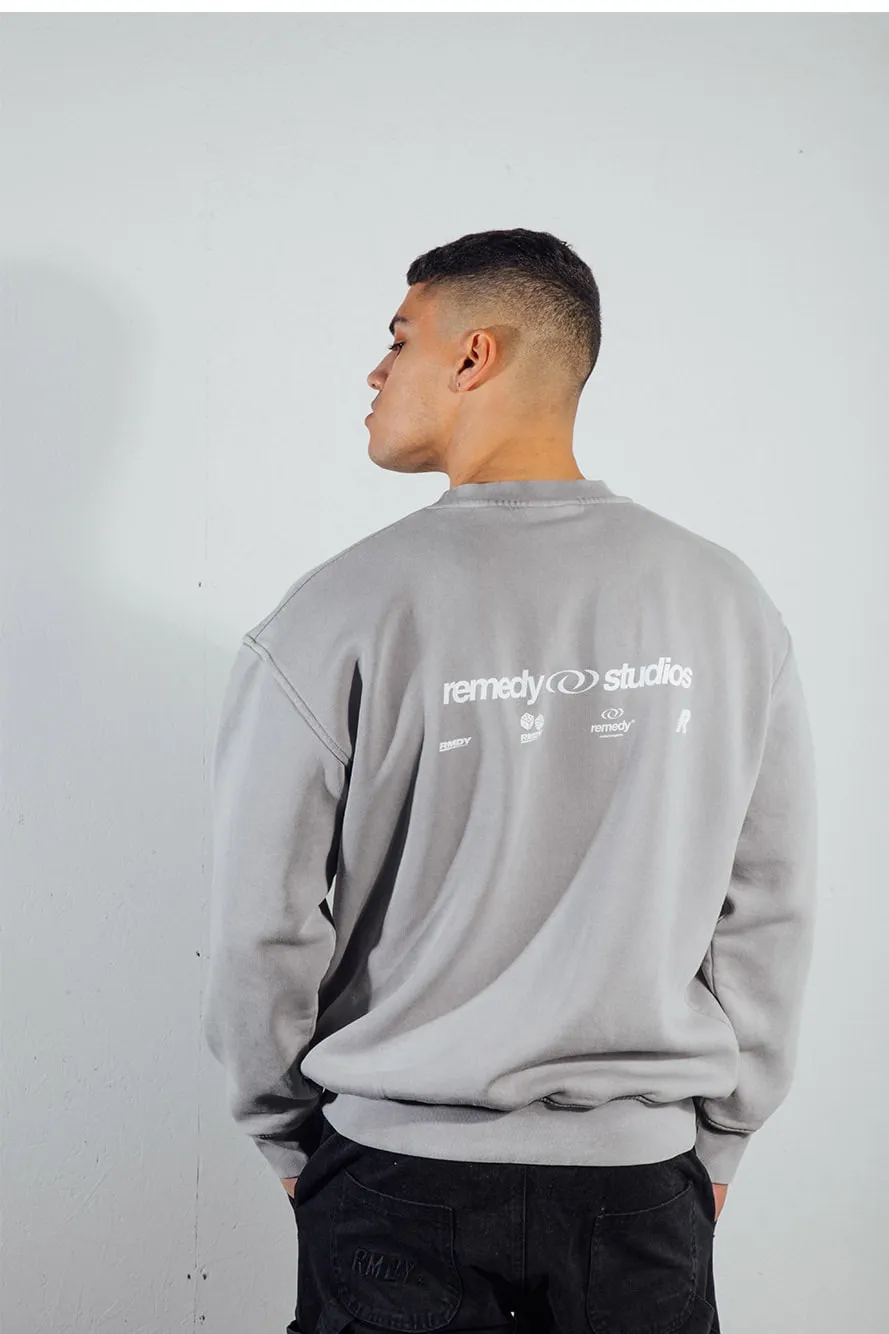 Grey Washed Remedy Studios Jumper