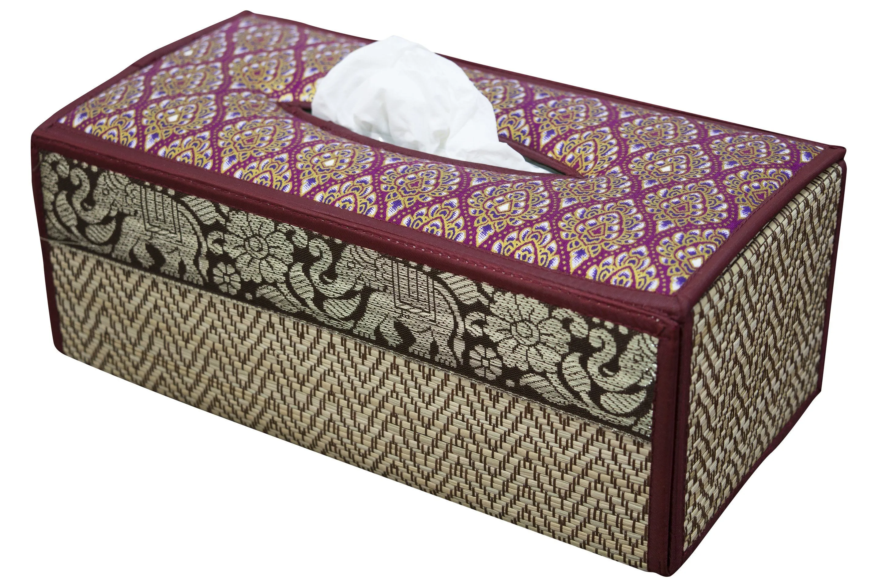 Handmade Reed Tissue Box Cover Case - Eco-Friendly | CCcollections