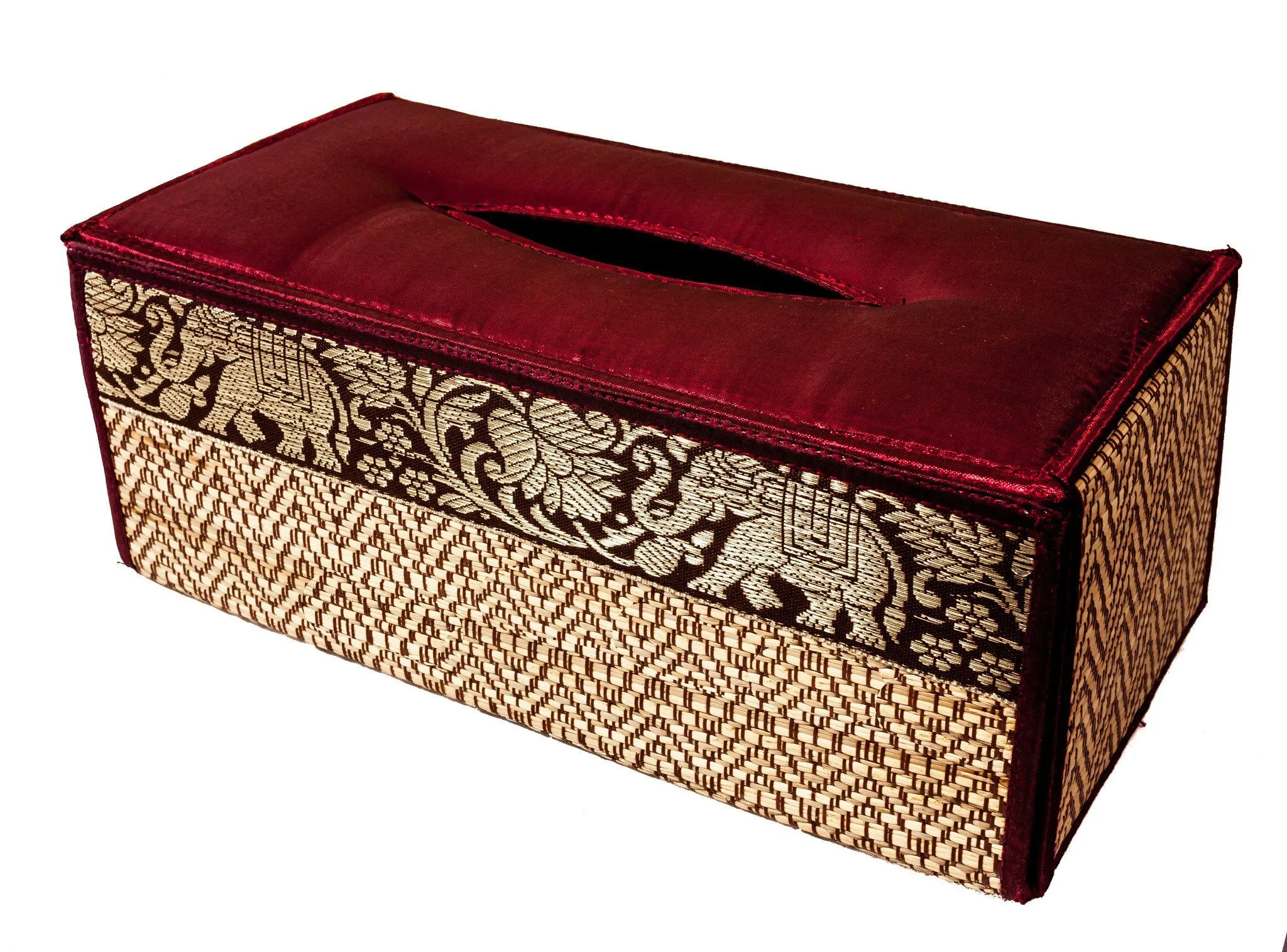 Handmade Reed Tissue Box Cover Case - Eco-Friendly | CCcollections