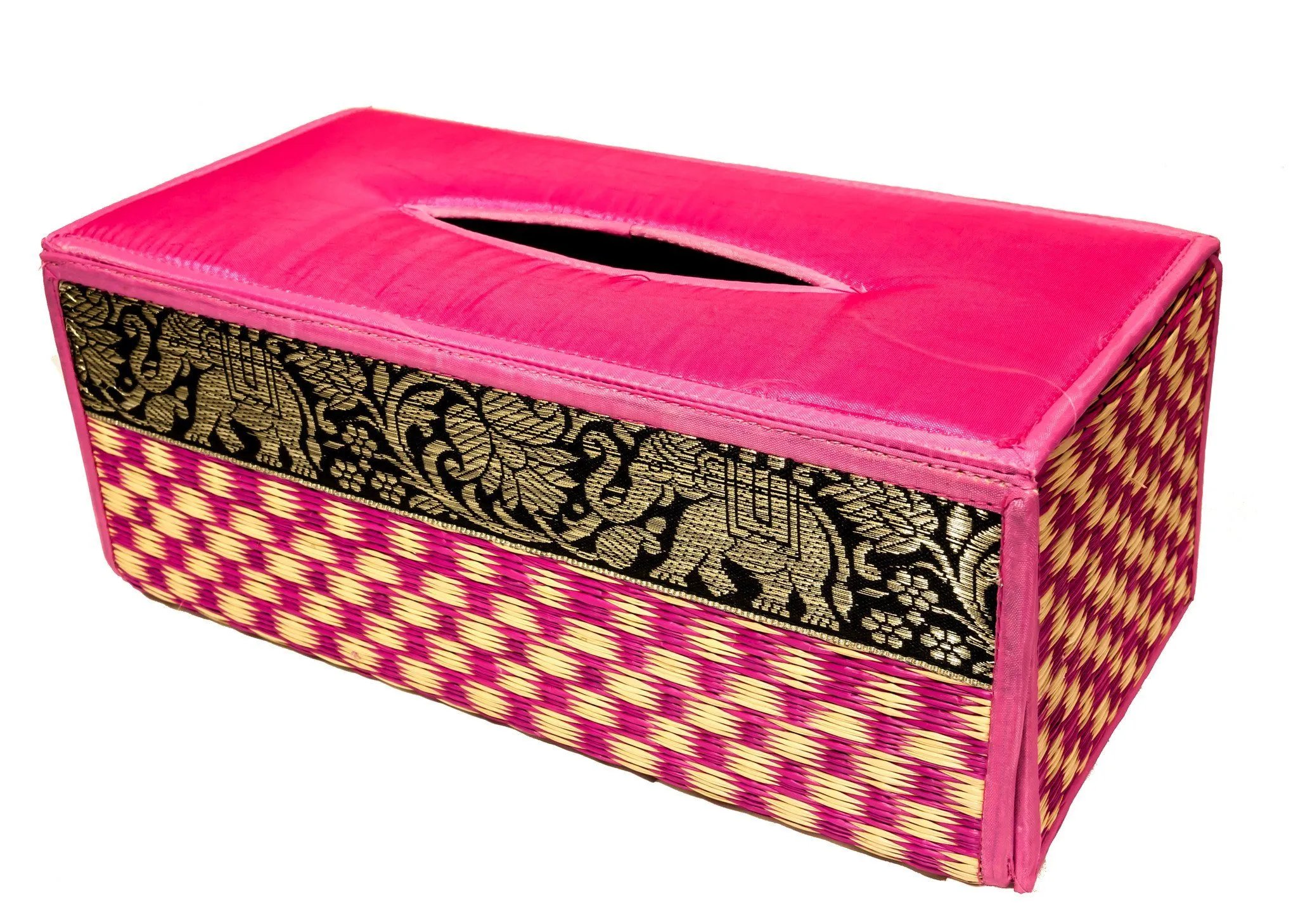 Handmade Reed Tissue Box Cover Case - Eco-Friendly | CCcollections