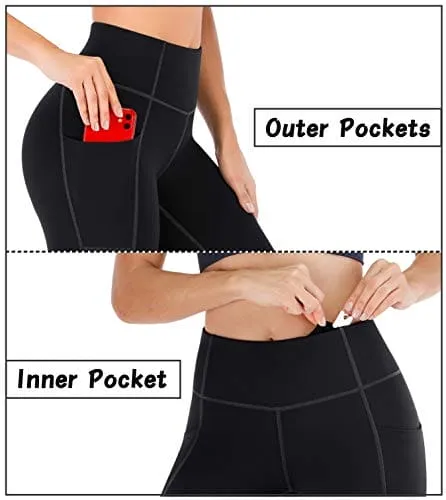 Heathyoga Yoga Pants with Pockets for Women Capri Leggings for Women Yoga Leggings with Pockets for Women High Waisted