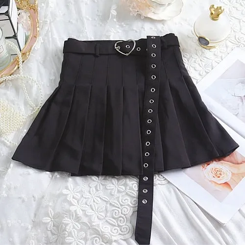 High Waisted Heart Shape Short Skirt