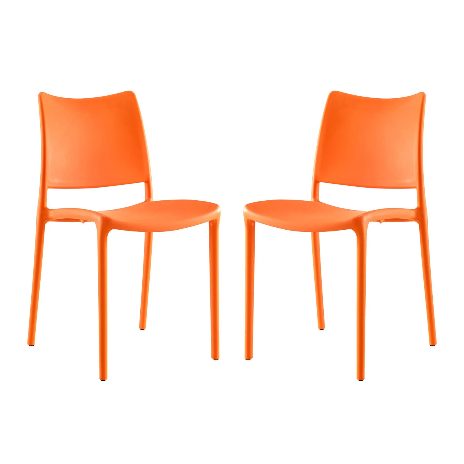 Hipster Dining Side Chair Set of 2 Orange EEI-2424-ORA-SET