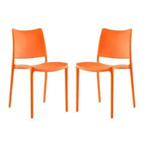 Hipster Dining Side Chair Set of 2 Orange EEI-2424-ORA-SET